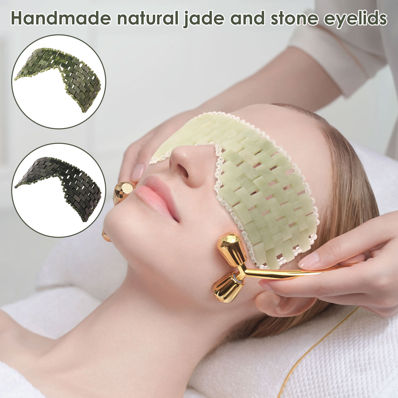 Spa Wellness Massage - Jade Eye Mask Portable Jade Stone