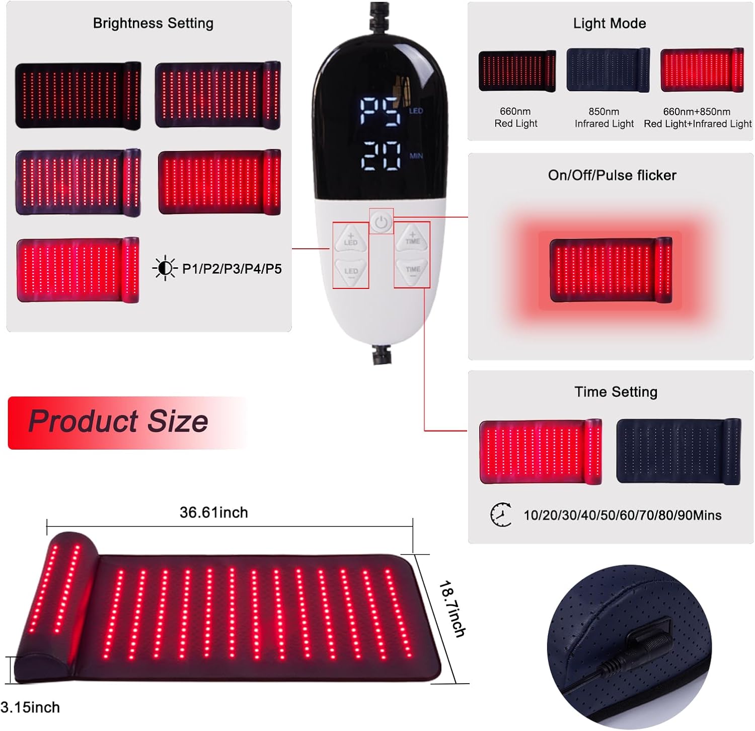 Red Light Therapy Mat with Far - Spa Wellness Massage ulasan dan harga