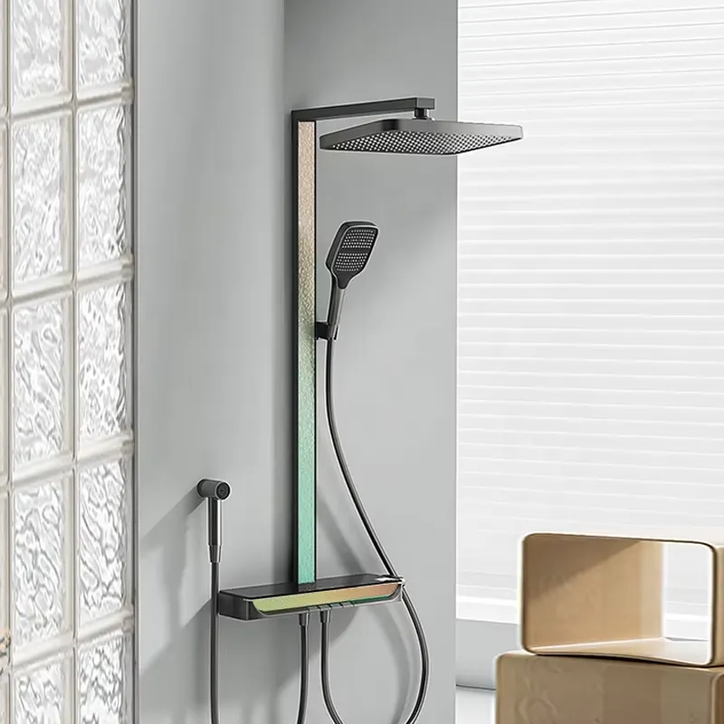 Brass Digital Waterfall Shower - Spa & Wellness Hotel Fitak * * * * ulasan dan harga