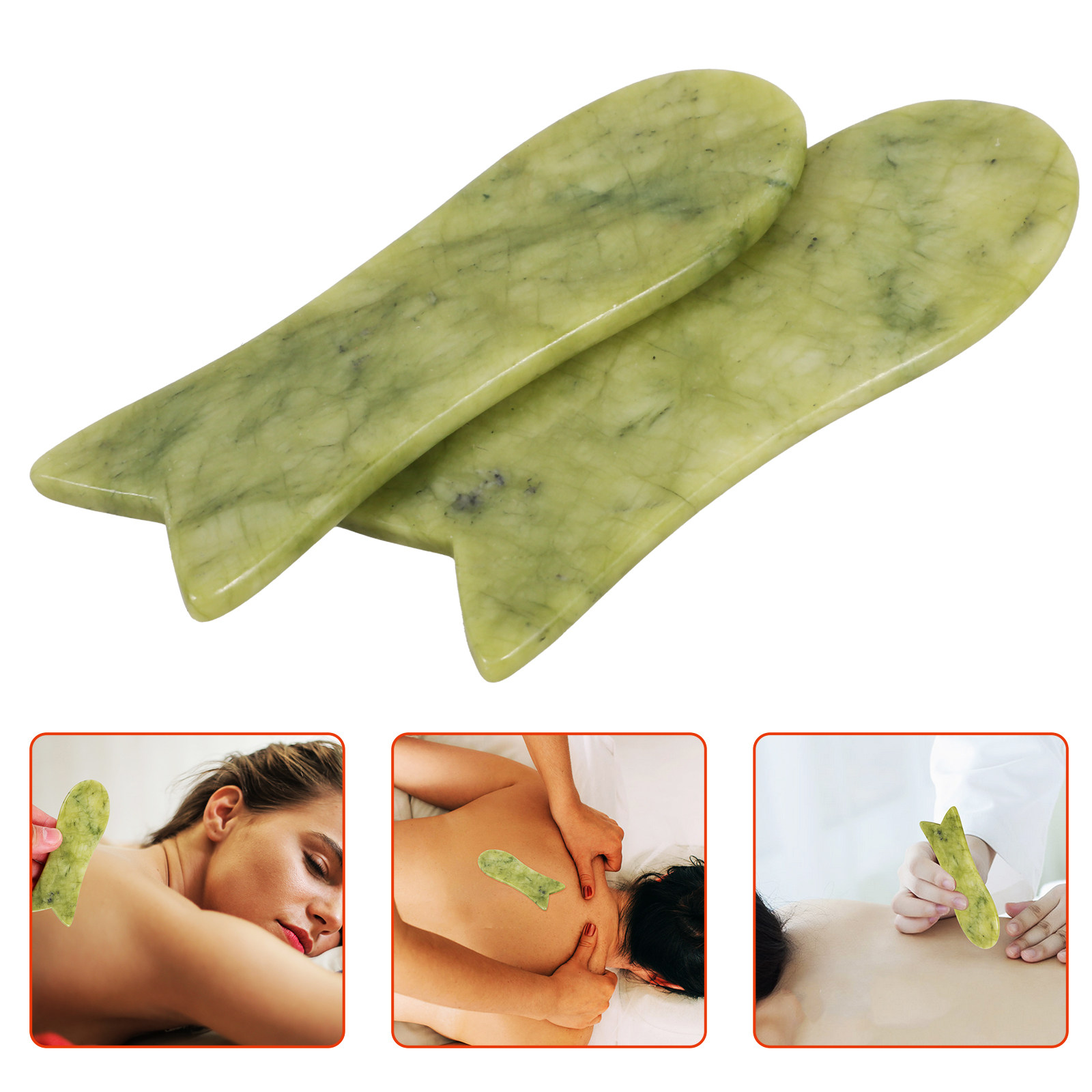 2Pcs Natural Jade Gua Sha Scra - Spa Wellness Massage ulasan dan harga