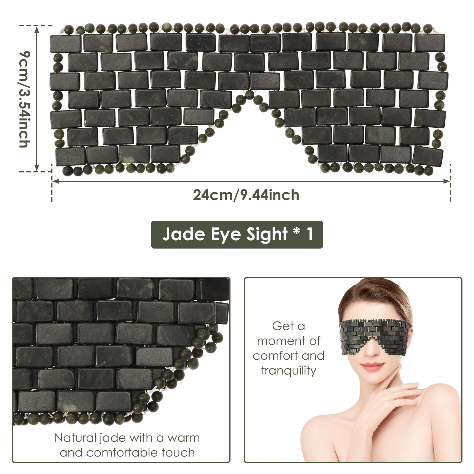 Jade Eye Mask Portable Jade St - Spa Wellness Massage ulasan dan harga